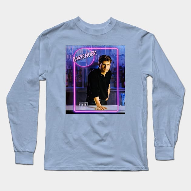 Tom Cruise Bartender Long Sleeve T-Shirt by DDT Shirts